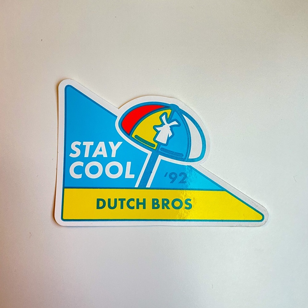 Dutch Bros Sticker - “stay cool ‘92”